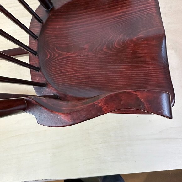 Signed Vintage Rocking Chair Spindle Back Doll Chair by Bear Chair Factory‎ USA - Picture 9 of 11